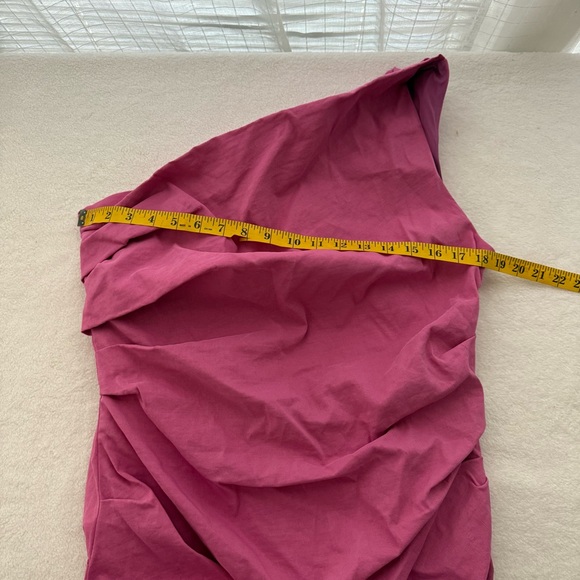 A.L.C. Carina Cold Shoulder Mini Dress Rosario Pink Purple Size 14 Plus - Picture 11 of 12